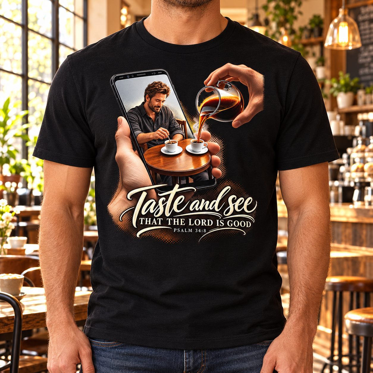 Mannen-T-shirt: Taste and See